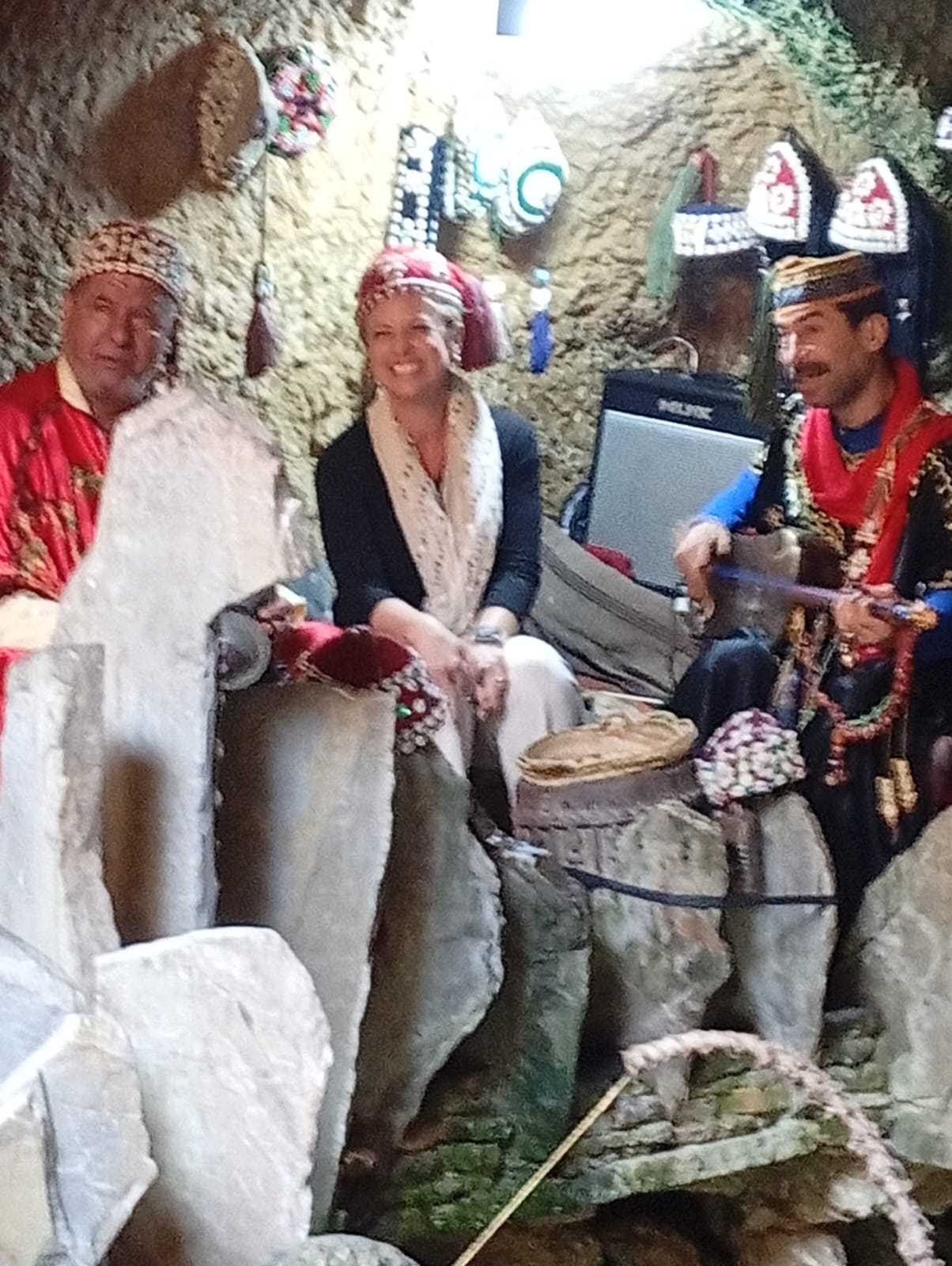 Tourist experiencing traditional Moroccan cultural performance
