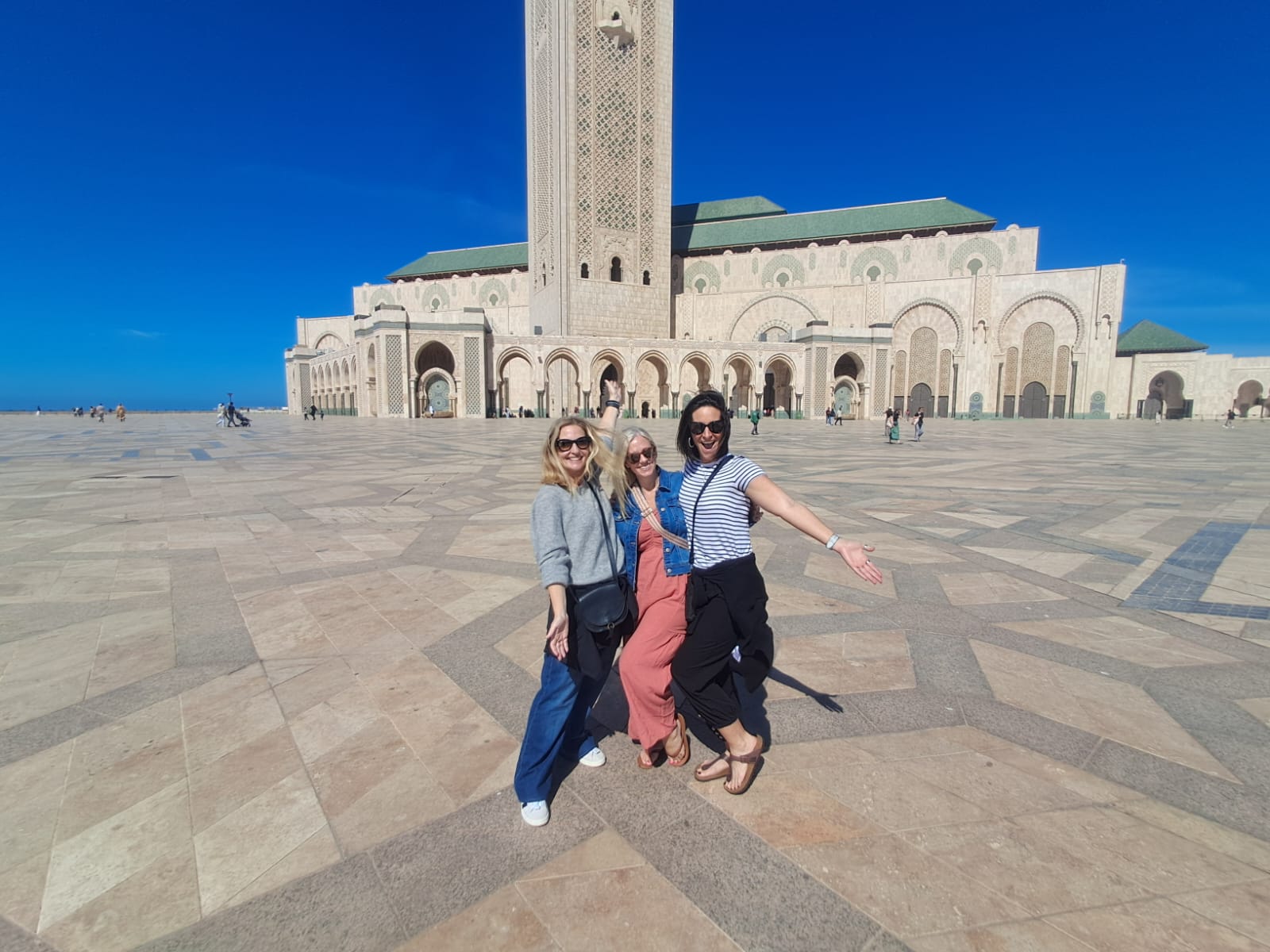 Visitors at the magnificent Hassan II Mosque