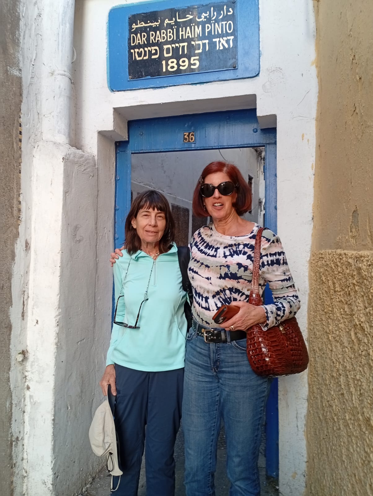 Tourists visiting the historic Jewish quarter in Tangier